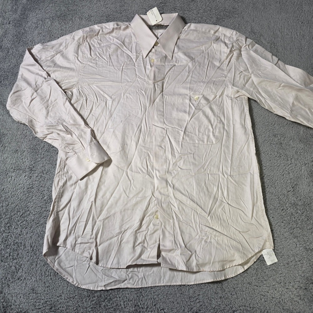Mondo di Marco Mens 15 3/4 32/33 Buttn Down Shirt Tan Italian Cotton Herringbone